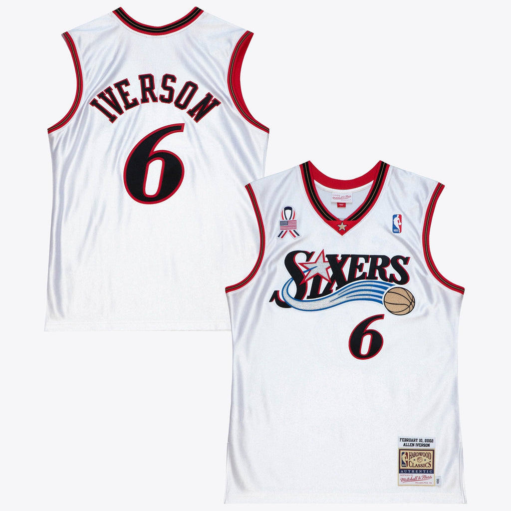 Philadelphia 76ers Mitchell & Ness Allen Iverson 2002 All-Star East Authentic Jersey - White - White - image 2