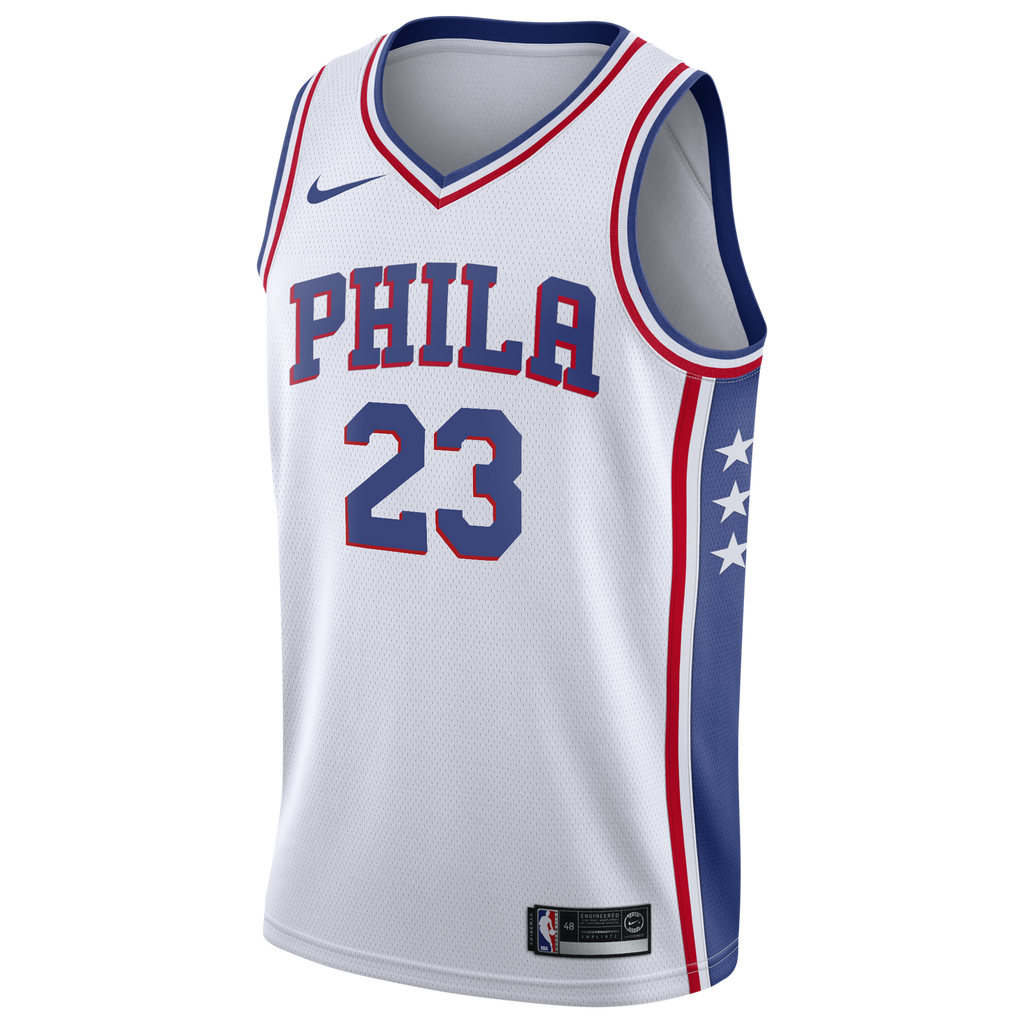 Philadelphia 76ers Nike Association Edition Swingman Jersey - White - Lebron James - Youth - White - image 3