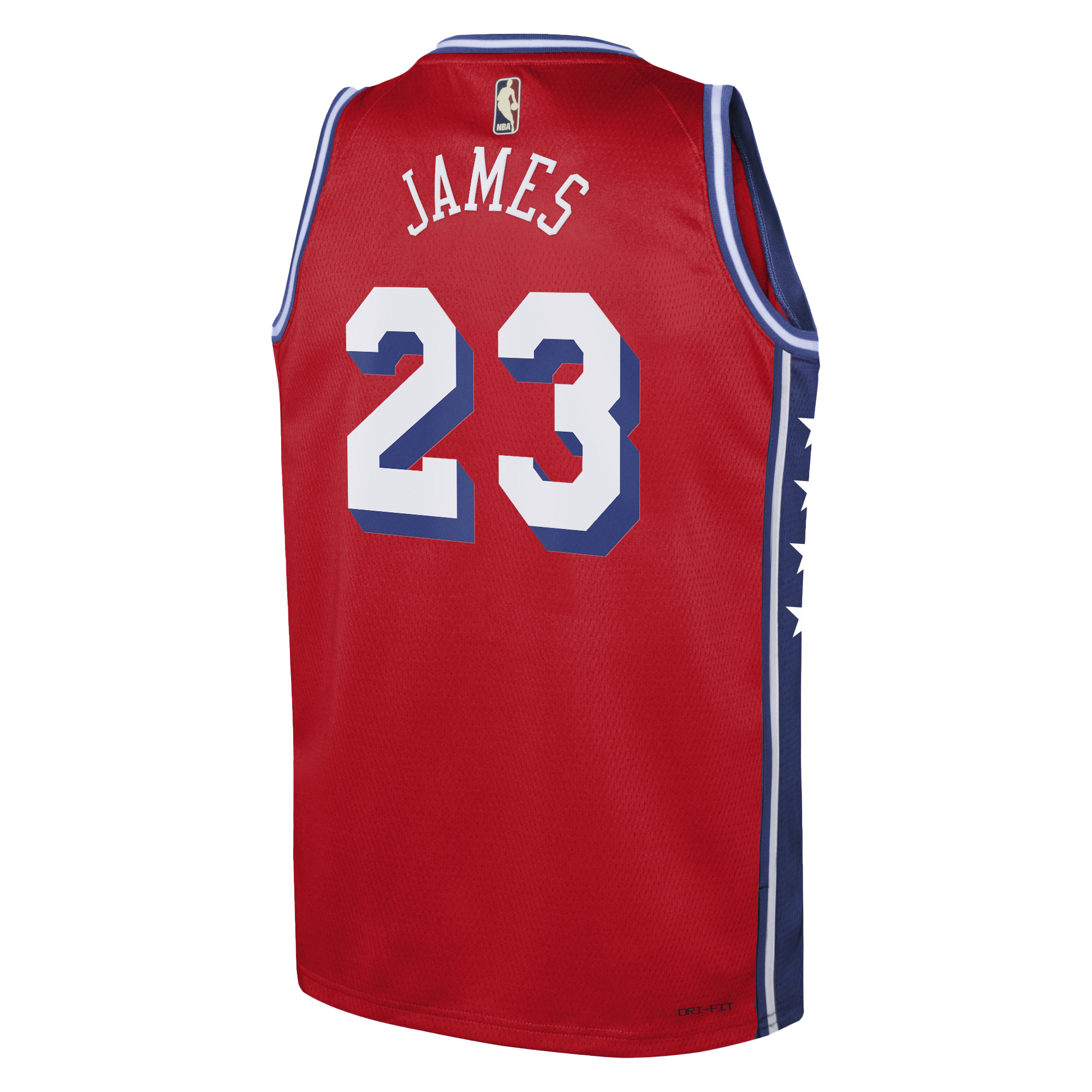 Philadelphia 76ers Jordan Brand Statement Edition Swingman Jersey - Red - Lebron James - Youth - Red - image 4