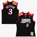 Philadelphia 76ers Mitchell & Ness Allen Iverson 2006 Alternate Spain Authentic Jersey - Black - Black - image 1