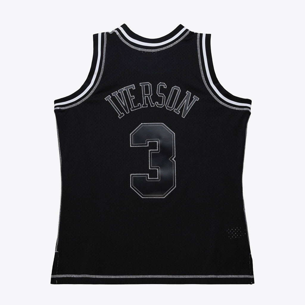 Philadelphia 76ers Mitchell & Ness Allen Iverson 1996 Contrast 2K Swingman Jersey - Black - Black - image 4