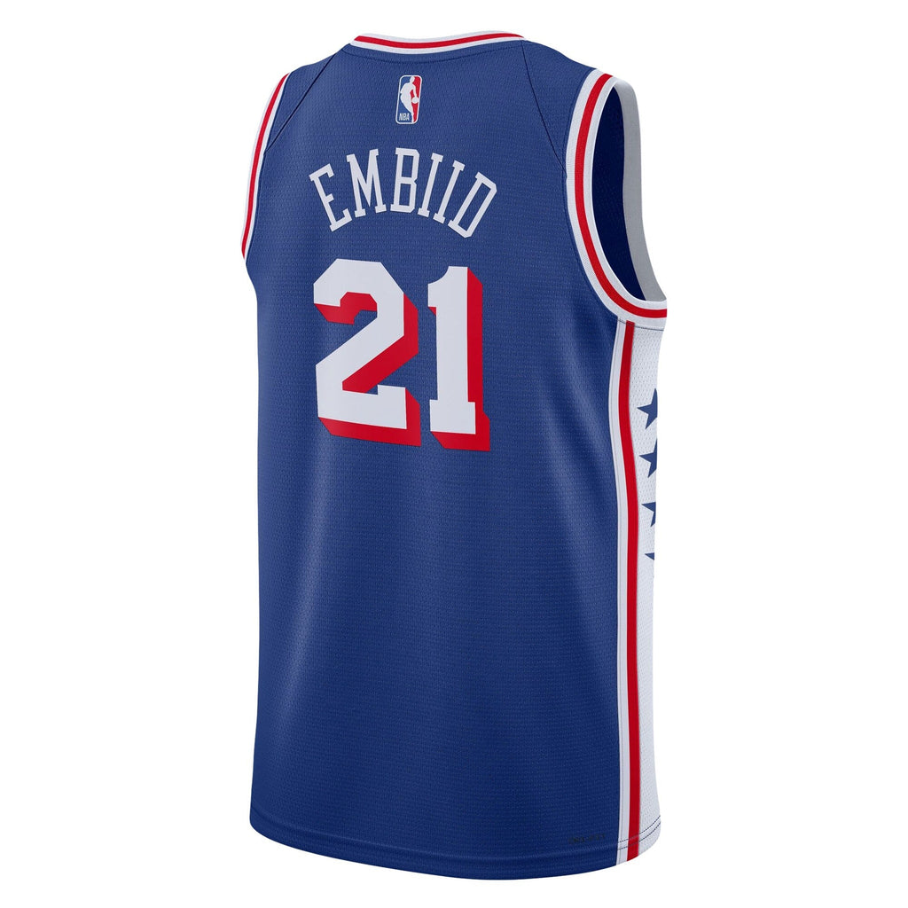 Philadelphia 76ers Nike  Icon Edition Swingman Jersey - Joel Embiid - Unisex - Royal - image 4