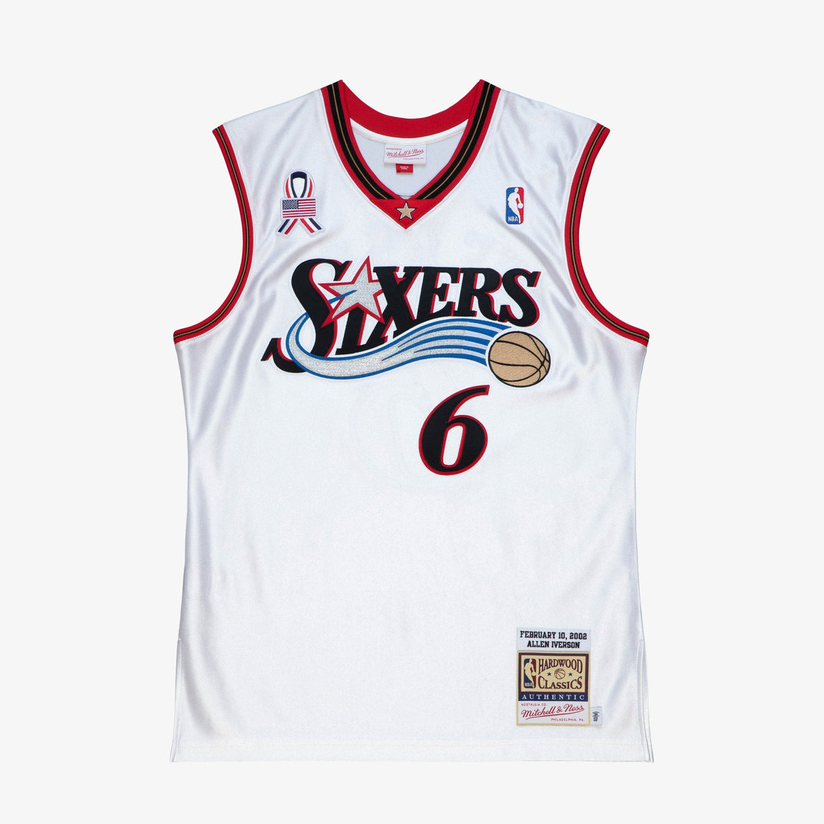 Philadelphia 76ers Mitchell & Ness Allen Iverson 2002 All-Star East Authentic Jersey - White - White - image 3