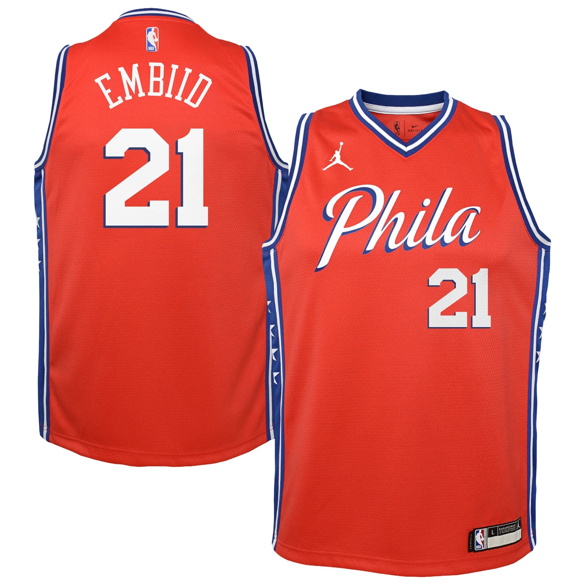 Philadelphia 76ers NBA Statement Swingman Jersey - Joel Embiid - Youth - Team Color - image 1