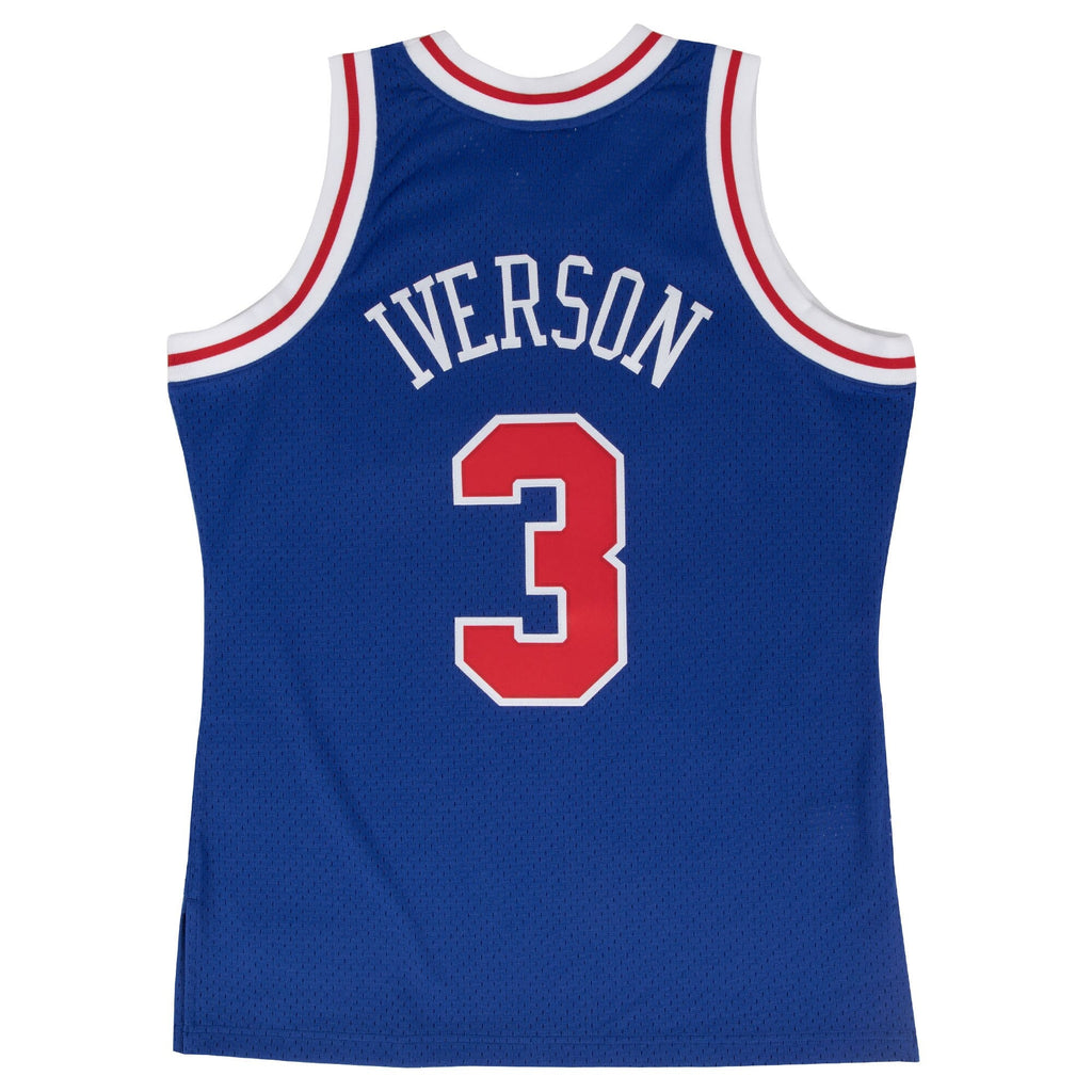 Philadelphia 76ers Allen Iverson 1997 Hardwood Classics Alternate Swingman Jersey by Mitchell & Ness - Blue - Mens - Blue - image 2