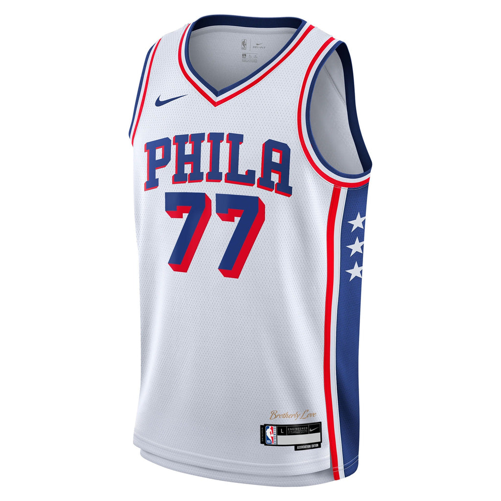 Philadelphia 76ers Nike Association Edition Swingman Jersey - White - VJ Edgecombe - Youth - White - image 3