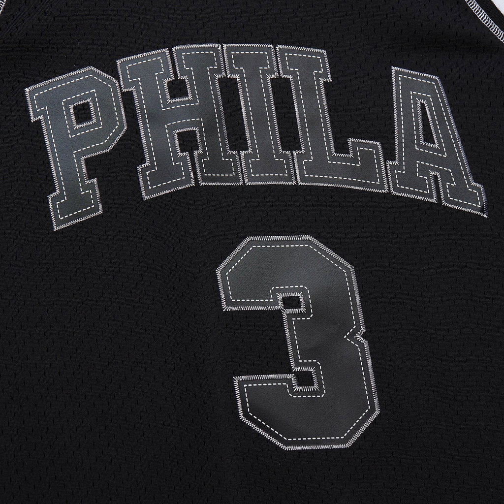 Philadelphia 76ers Mitchell & Ness Allen Iverson 1996 Contrast 2K Swingman Jersey - Black - Black - image 5