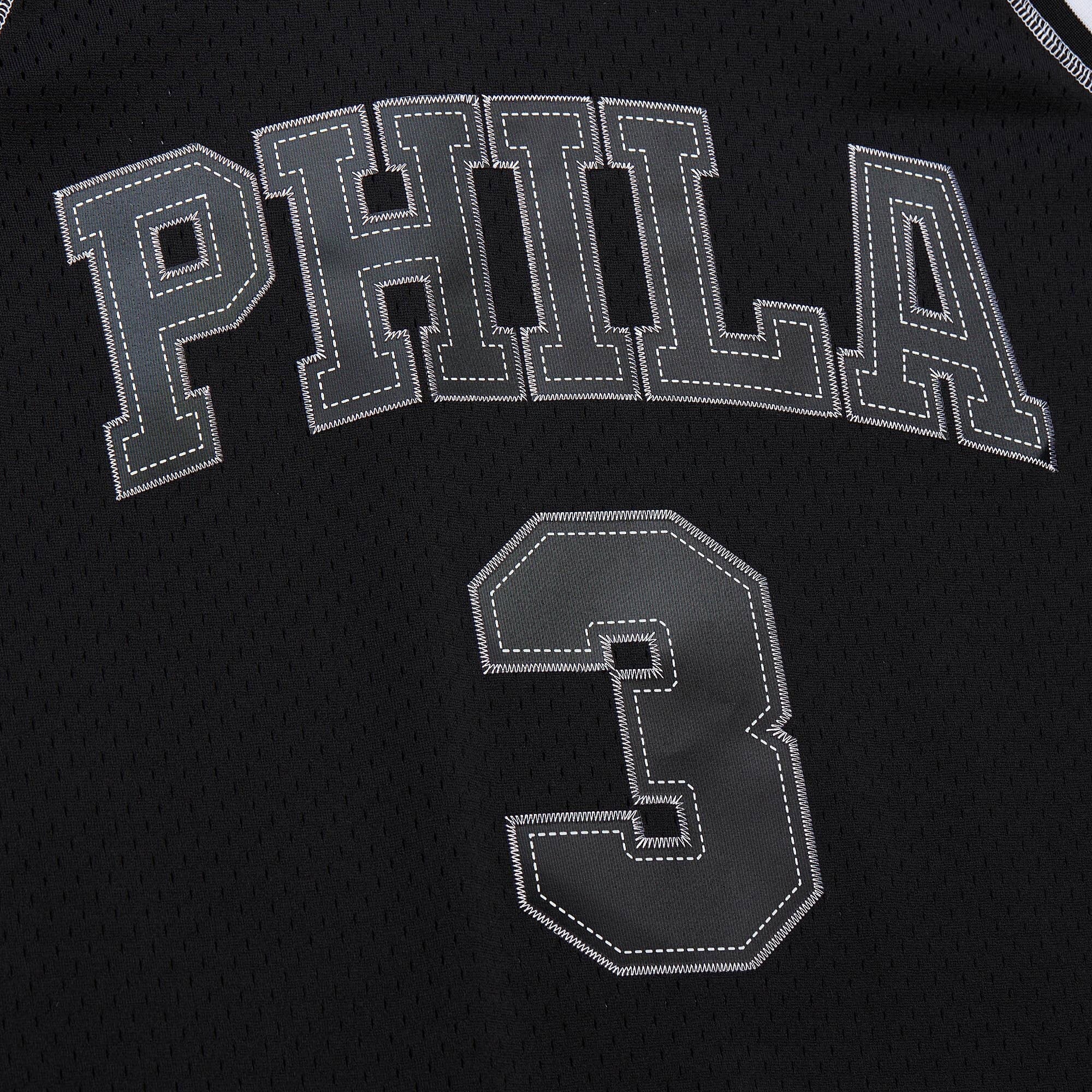 Philadelphia 76ers Mitchell & Ness Allen Iverson 1996 Contrast 2K Swingman Jersey - Black - Black - image 5