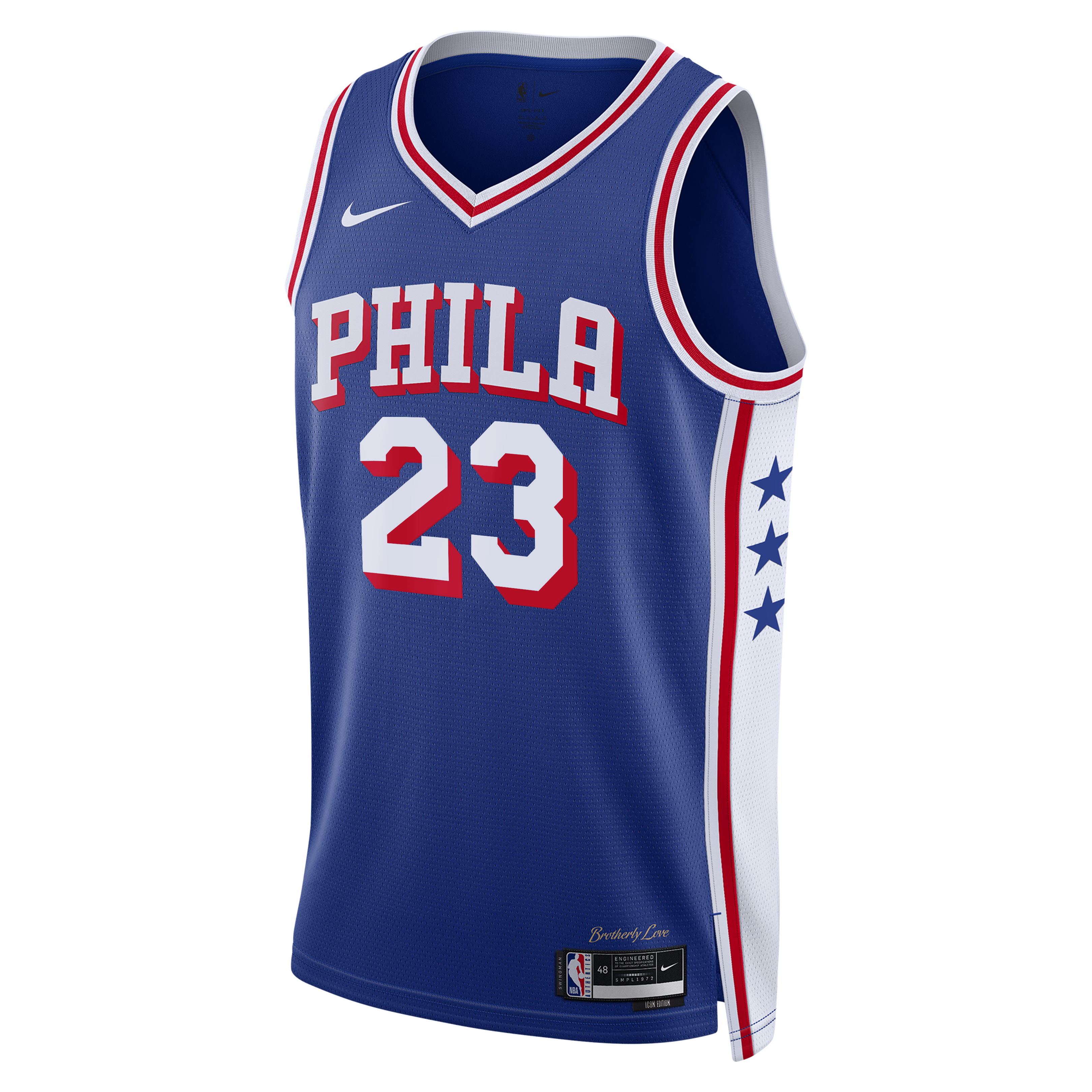 Philadelphia 76ers Nike Icon Edition Swingman Jersey - Royal - Lebron James - Youth - Royal - image 3