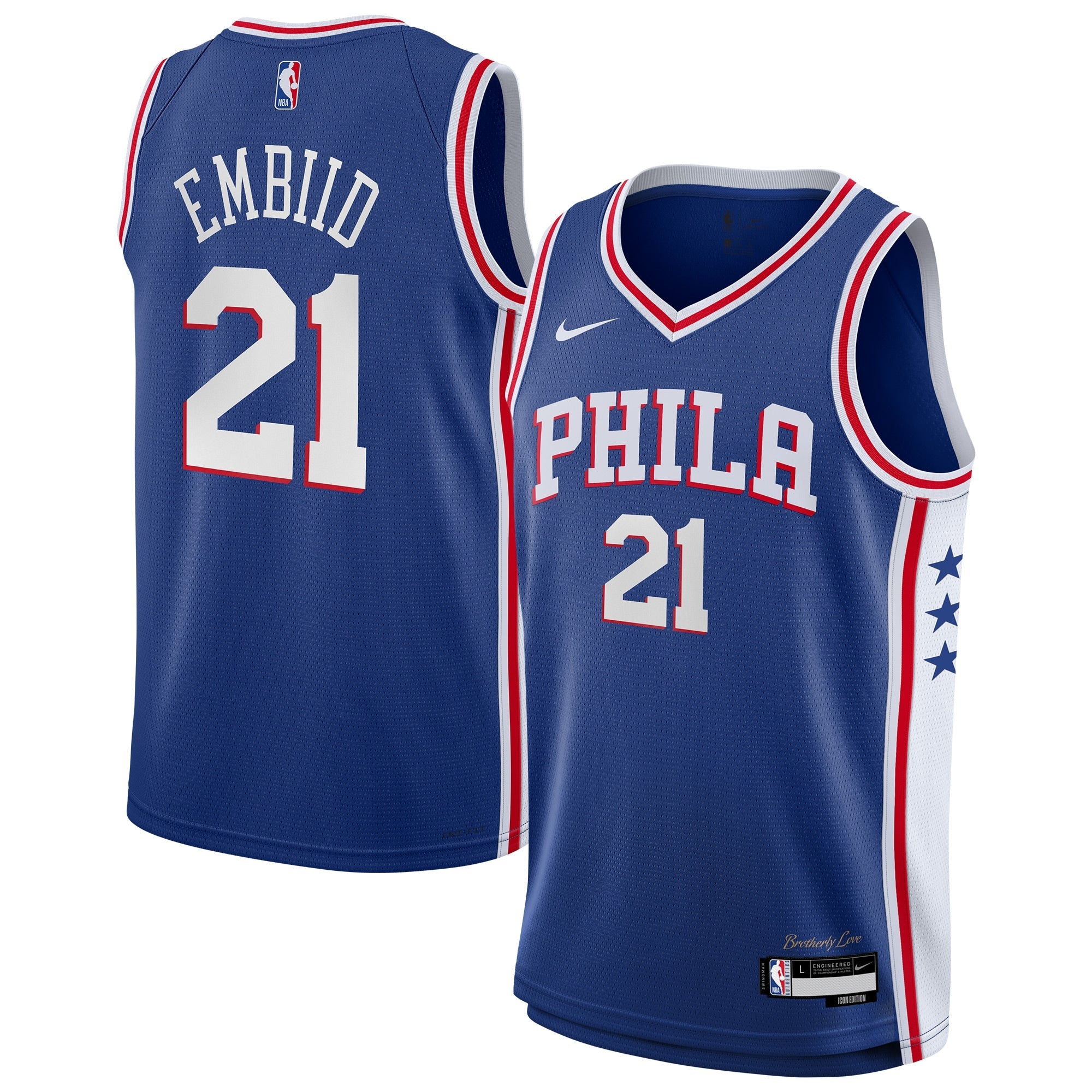Philadelphia 76ers NBA Icon Swingman Jersey - Joel Embiid - Youth - Team Color - image 1