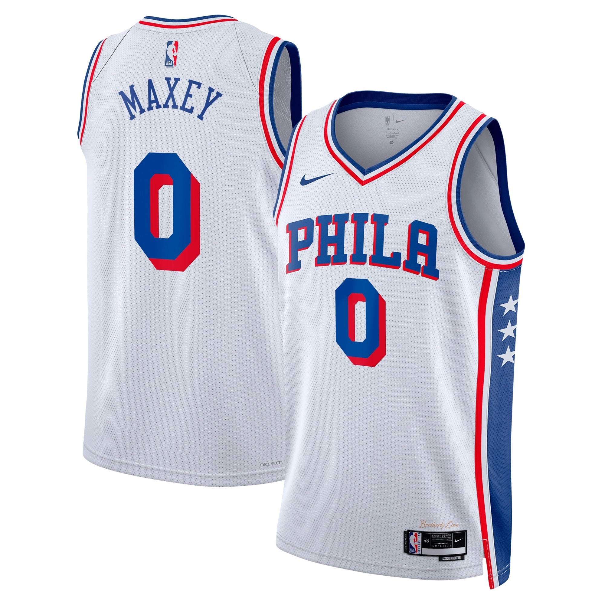 Philadelphia 76ers Nike Association Edition Swingman Jersey - White - Tyrese Maxey - Unisex - White - image 1