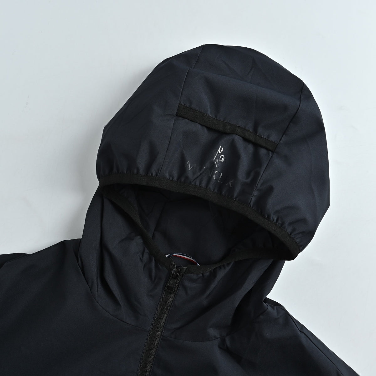 Moncler Sleeve-Patch Zip-Up Hooded Jacket