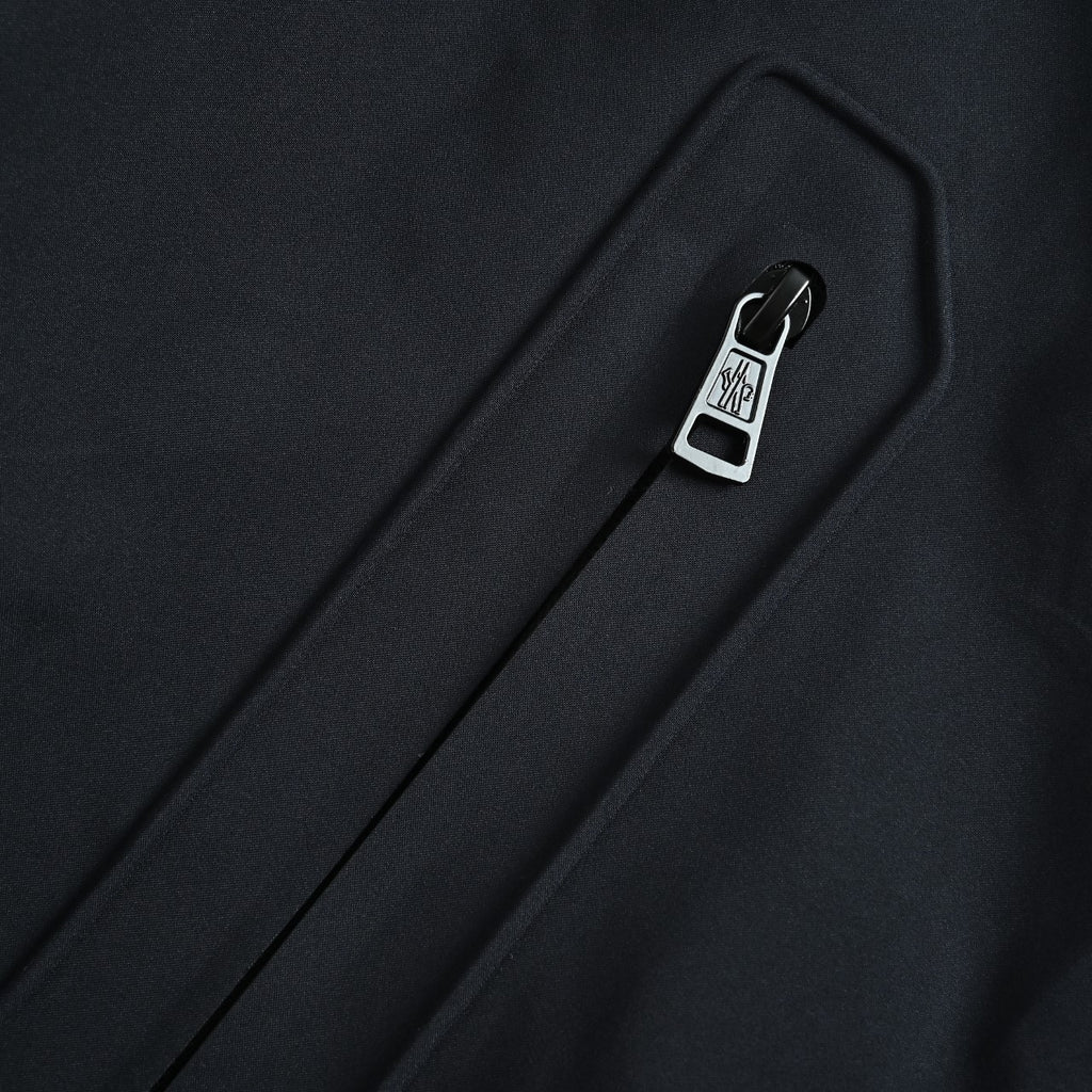 Moncler Sleeve-Patch Zip-Up Hooded Jacket