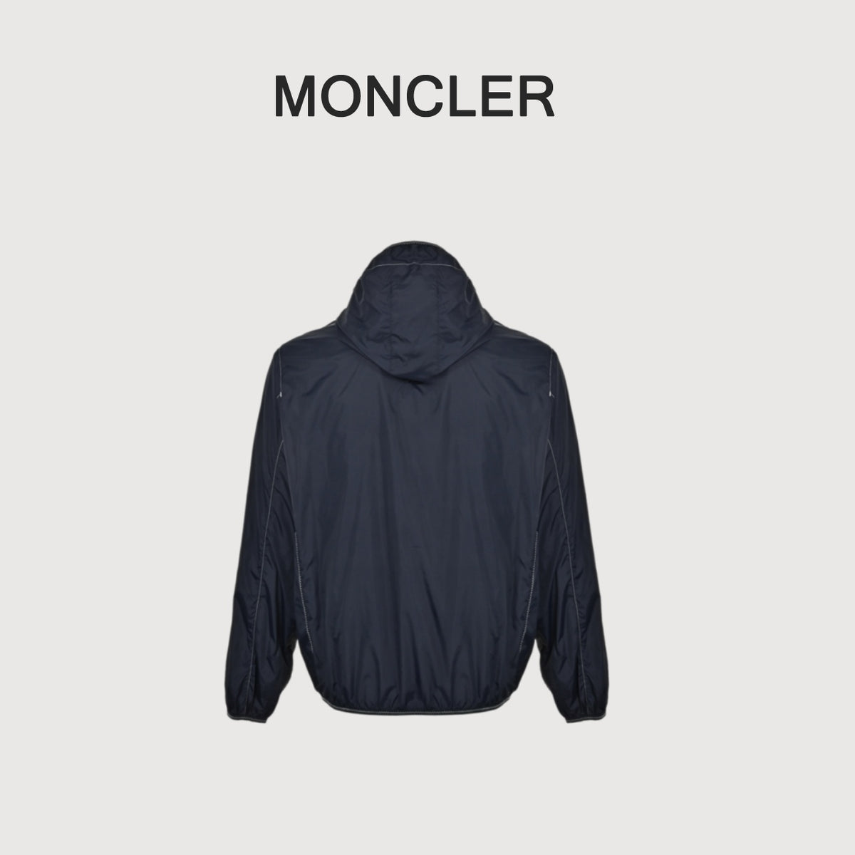 Moncler Logo Contrast-Stitch Hooded Jacket