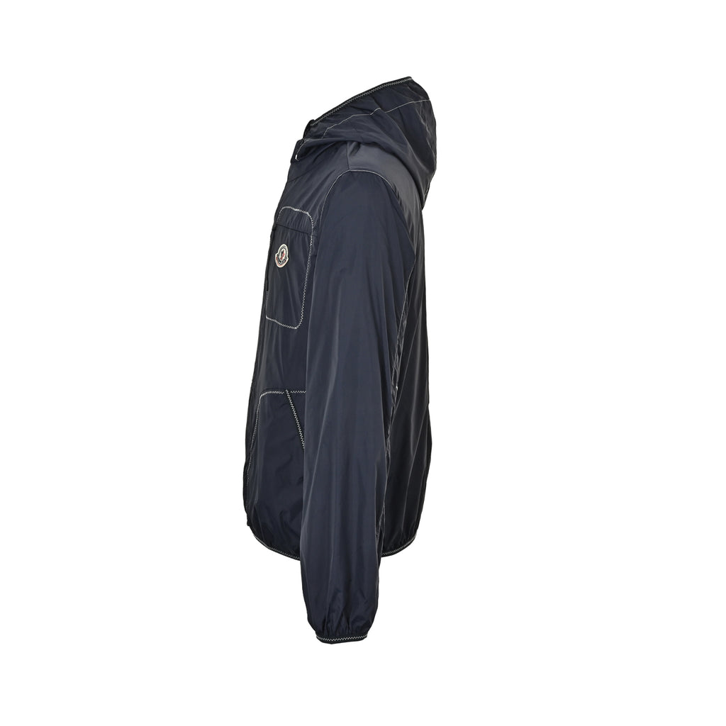 Moncler Logo Contrast-Stitch Hooded Jacket