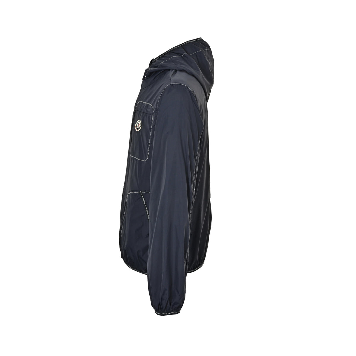 Moncler Logo Contrast-Stitch Hooded Jacket
