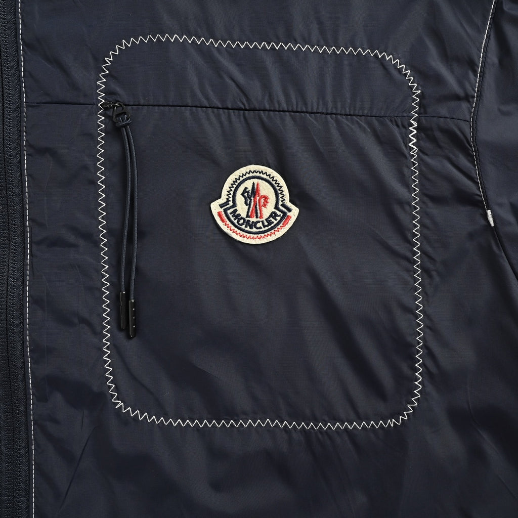 Moncler Logo Contrast-Stitch Hooded Jacket