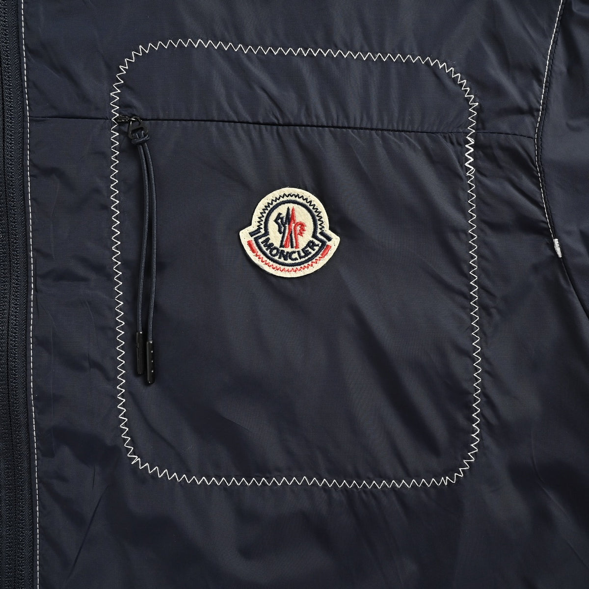 Moncler Logo Contrast-Stitch Hooded Jacket