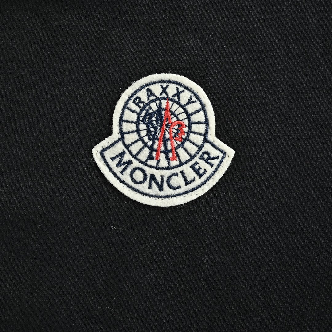 Moncler 26SS Black Double-Logo Embroidered Crewneck Sweatshirt