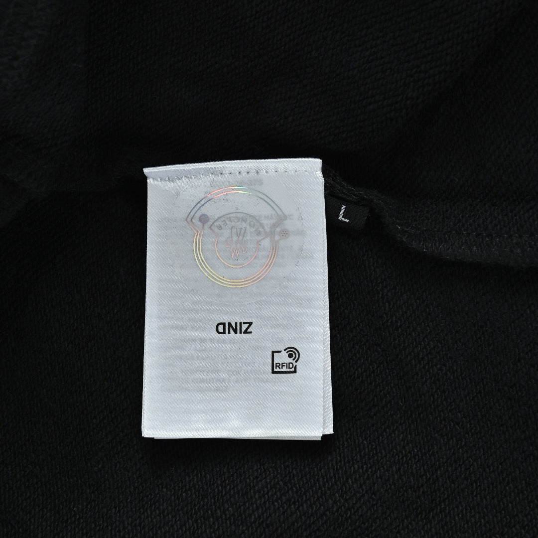 Moncler 26SS Black Double-Logo Embroidered Crewneck Sweatshirt