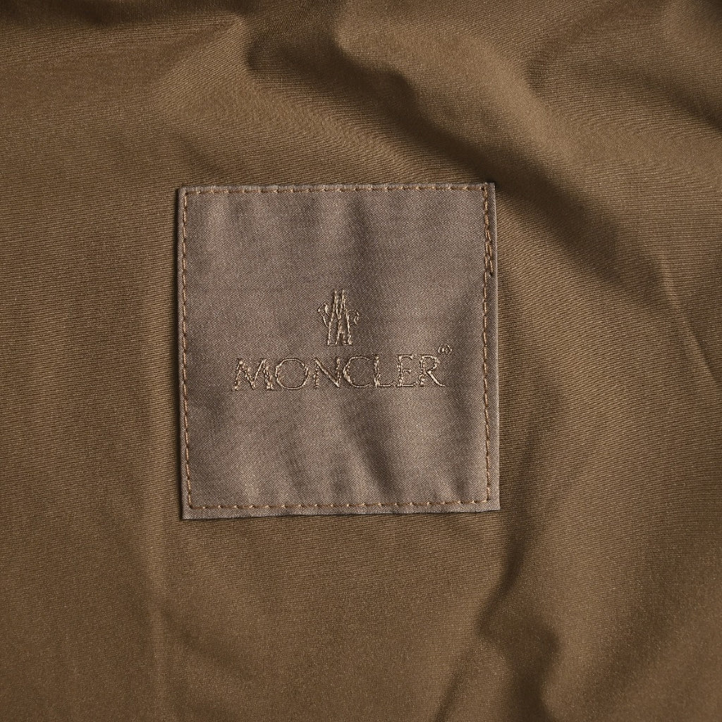 Moncler MC Logo Brown Zip-Pocket Vest with Hidden Hood