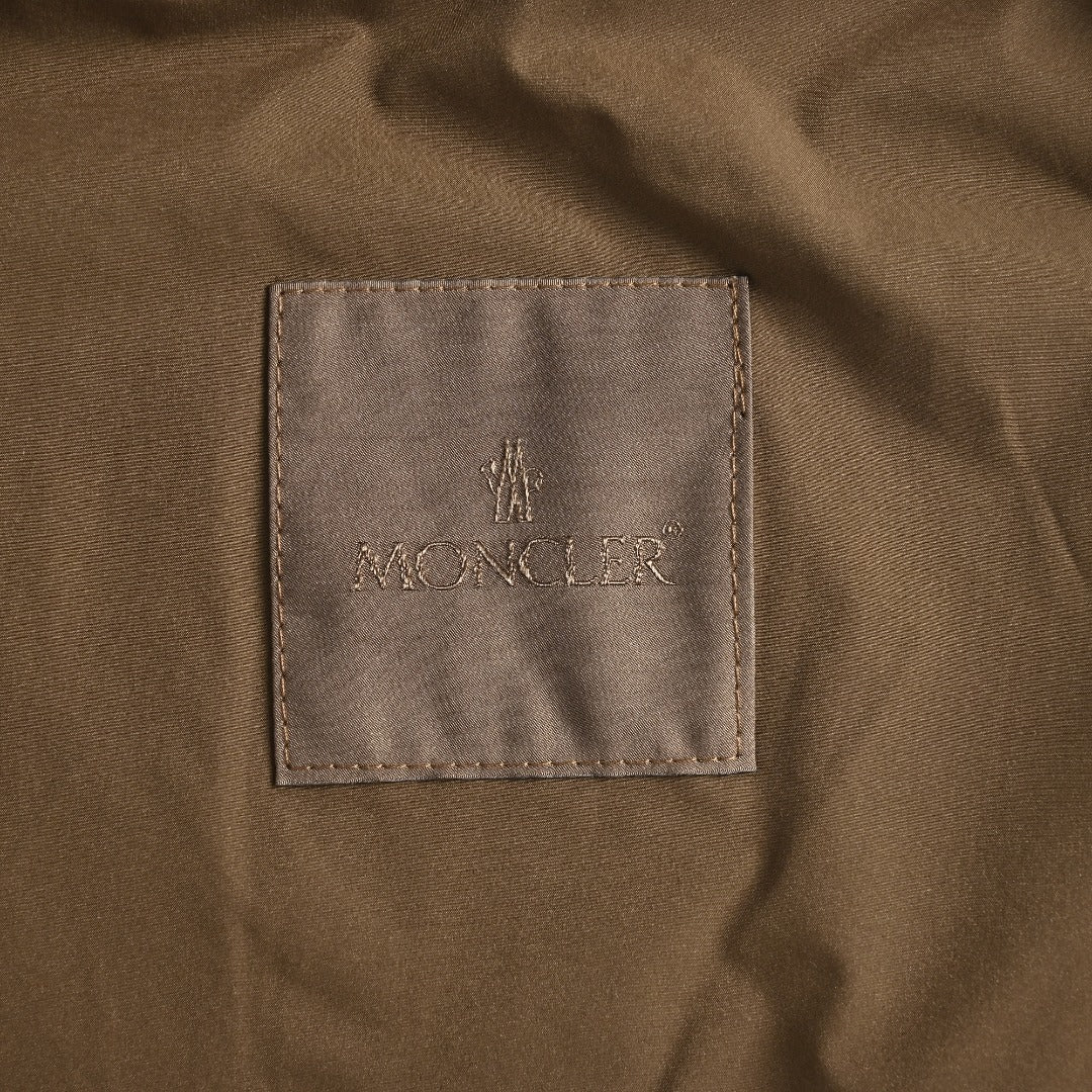 Moncler MC Logo Brown Zip-Pocket Vest with Hidden Hood