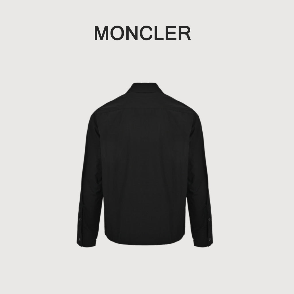 Moncler Black Arm-Logo Utility Zip Jacket