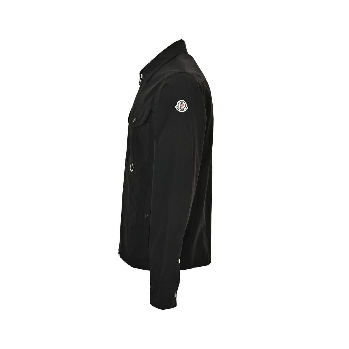 Moncler Black Arm-Logo Utility Zip Jacket