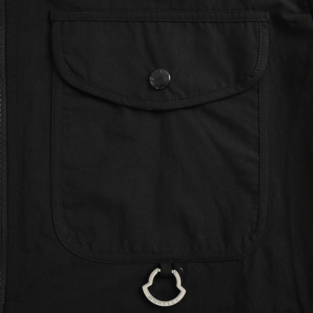 Moncler Black Arm-Logo Utility Zip Jacket