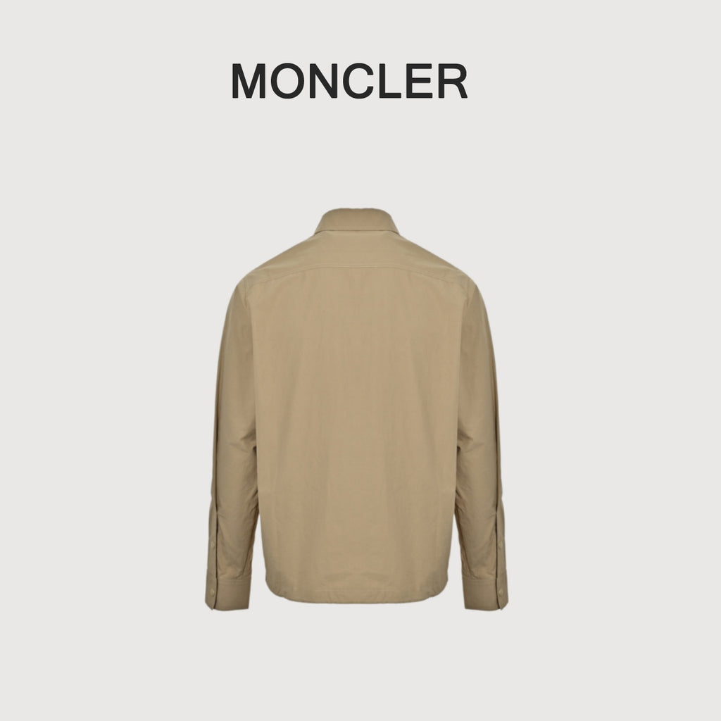 Moncler Khaki Arm-Logo Utility Zip Jacket