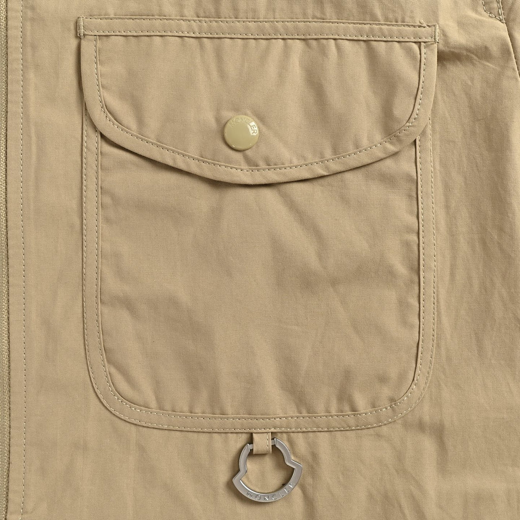 Moncler Khaki Arm-Logo Utility Zip Jacket