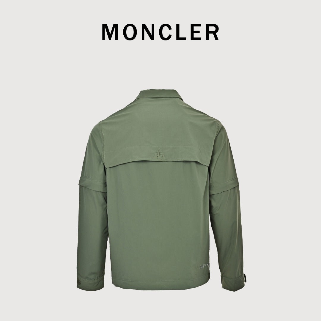 Moncler Grenoble Olive Green Detachable Utility Jacket