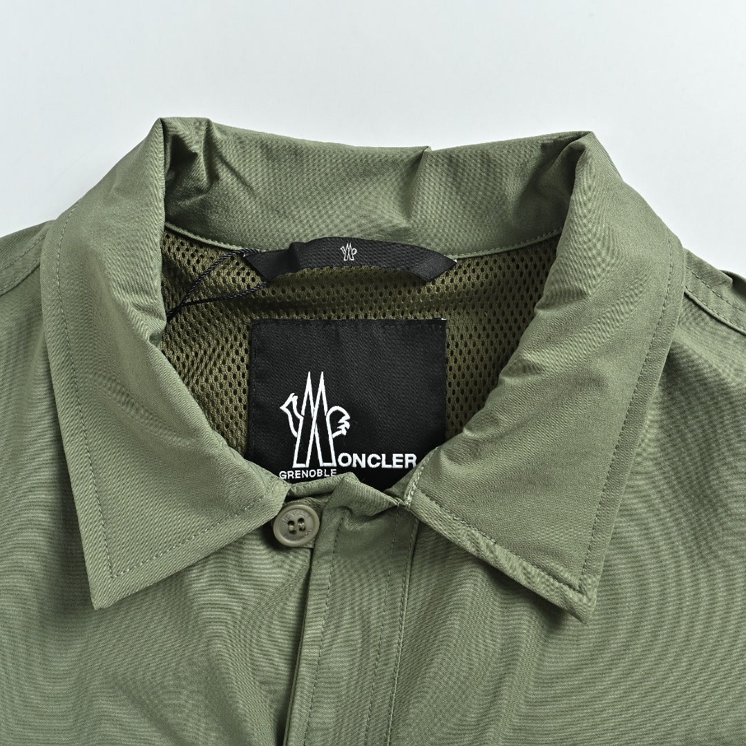 Moncler Grenoble Olive Green Detachable Utility Jacket