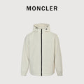 Moncler Embossed-Logo Light Hooded Zip Jacket