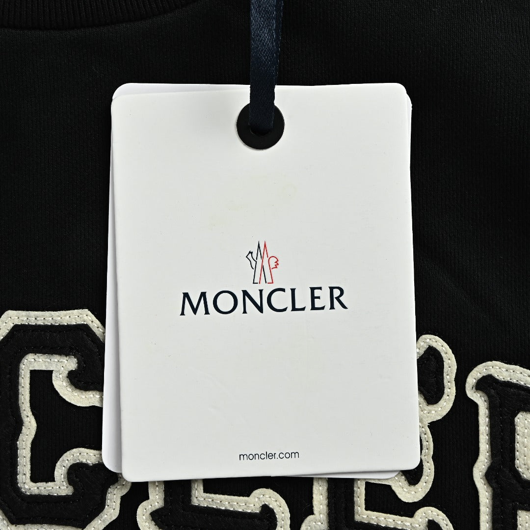 Moncler Embossed-Chest Logo Hooded Zip Jacket