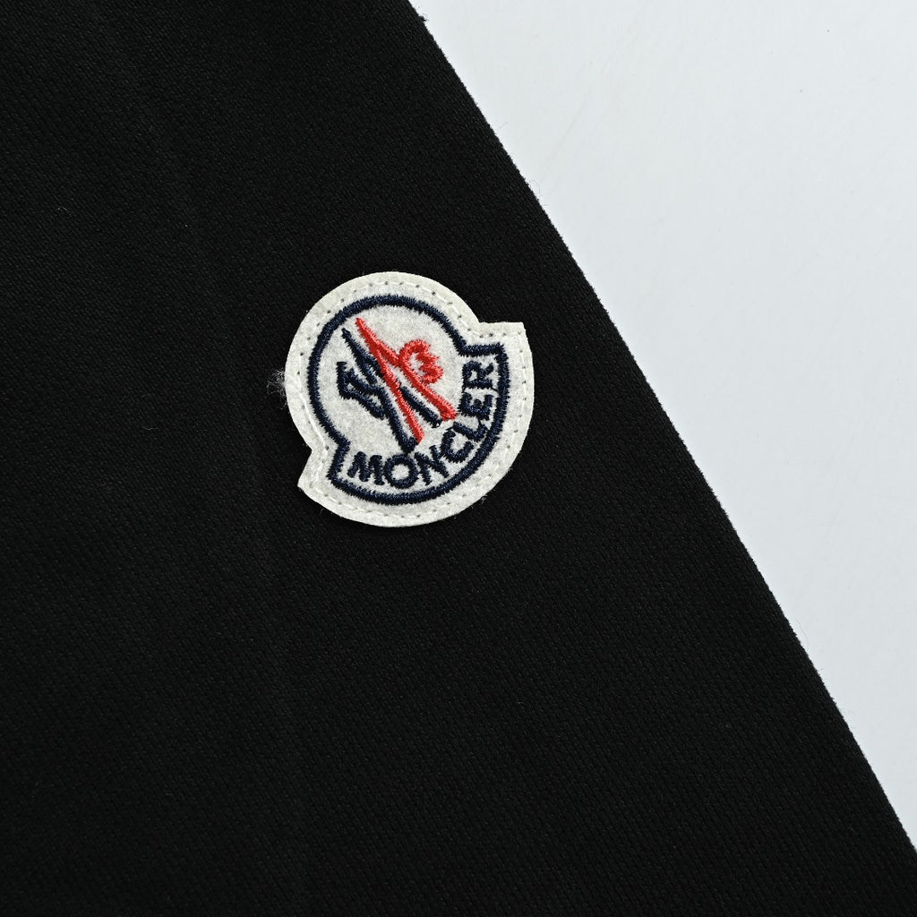 Moncler Embossed-Chest Logo Hooded Zip Jacket