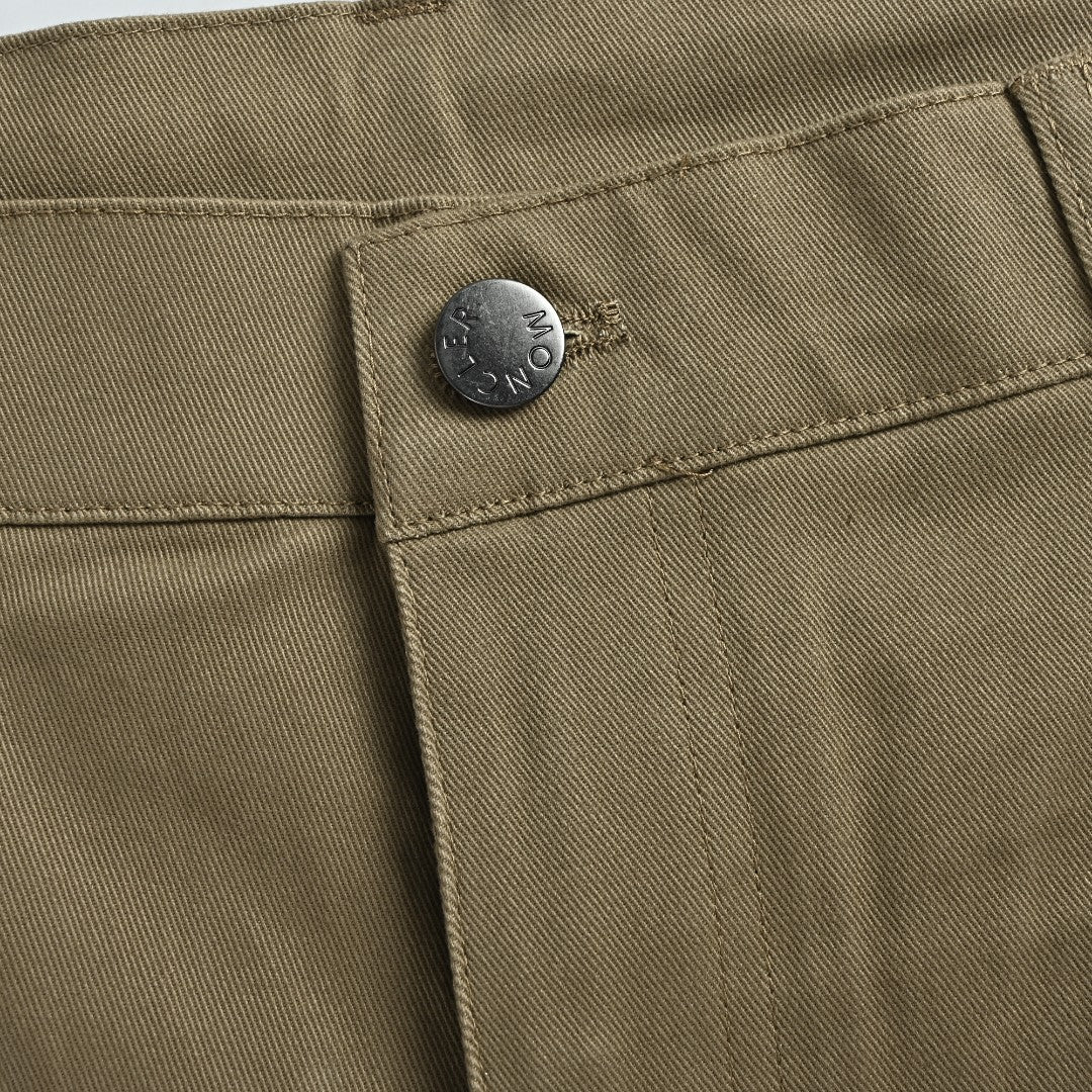Moncler MC Khaki Straight-Leg Zip-Pocket Trousers