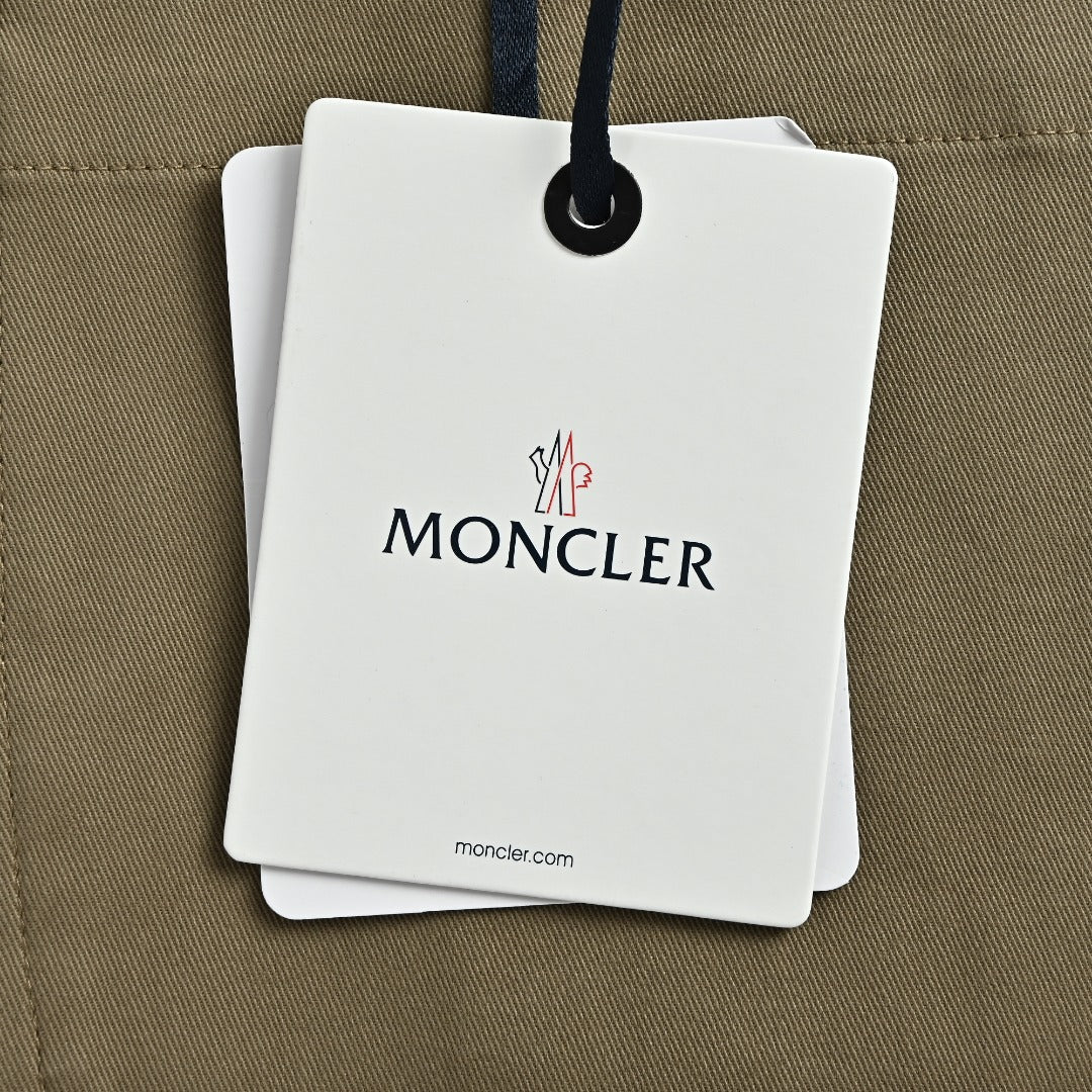 Moncler MC Khaki Straight-Leg Zip-Pocket Trousers