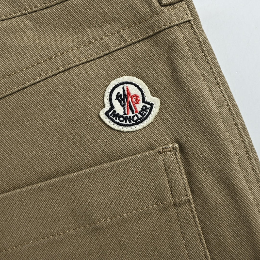 Moncler MC Khaki Straight-Leg Zip-Pocket Trousers