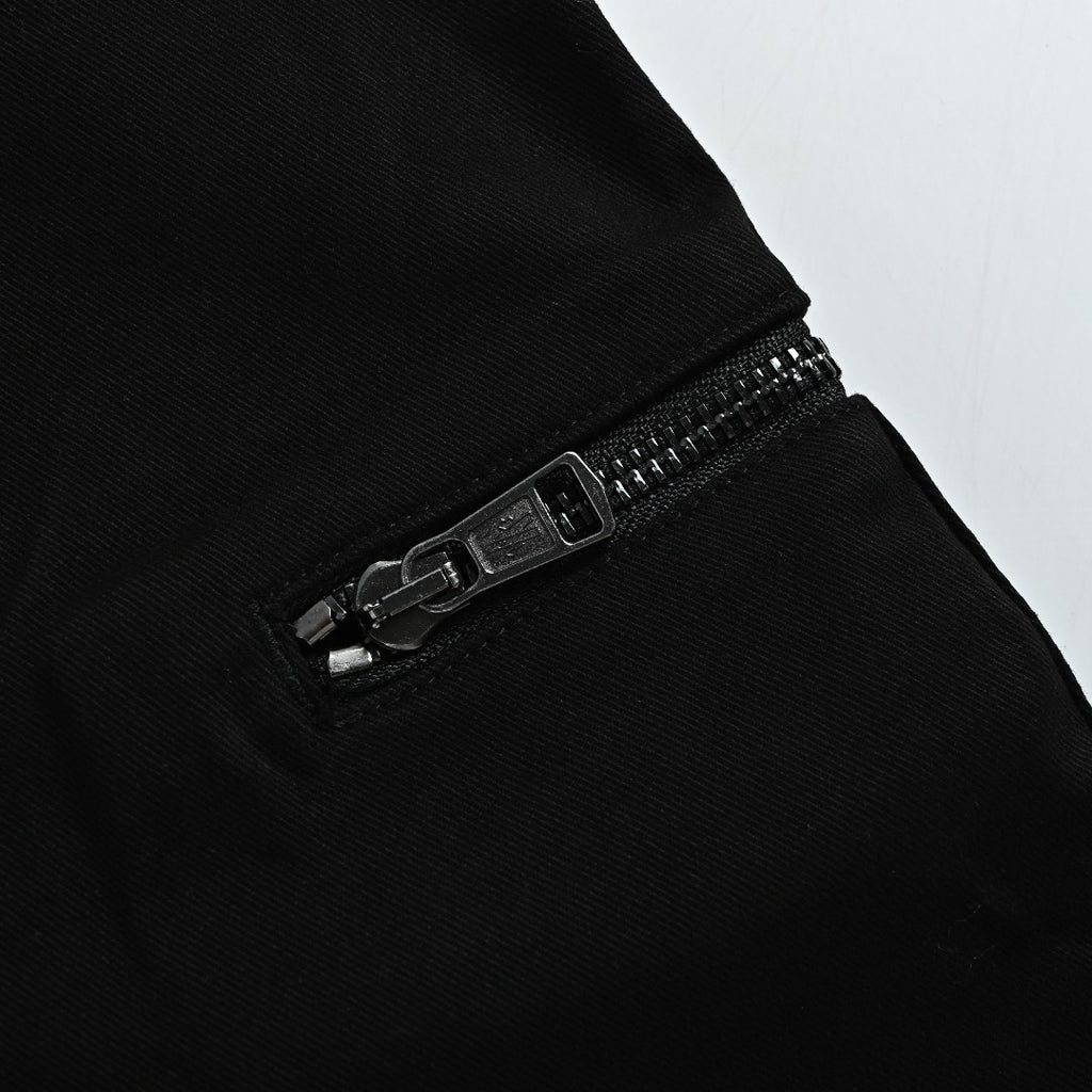 Moncler MC Black Zip-Pocket Straight-Leg Trousers