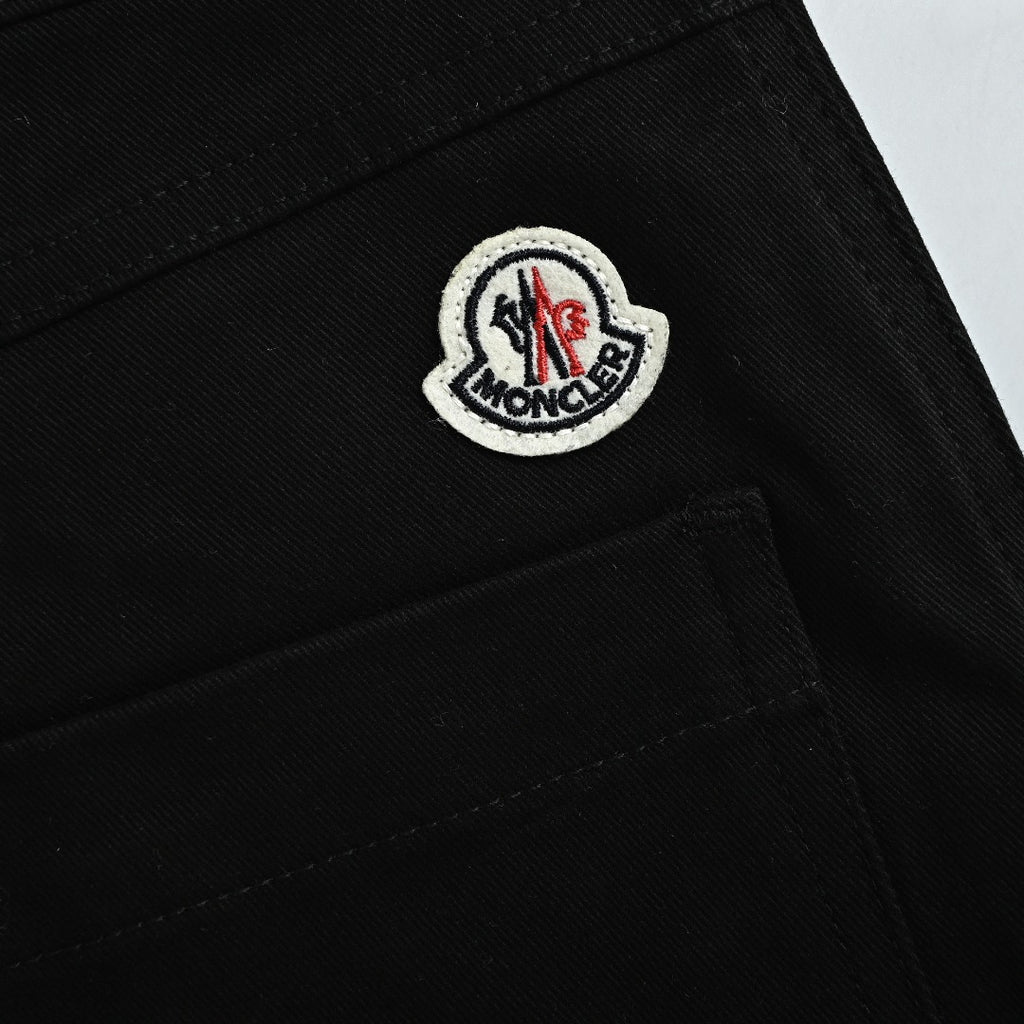 Moncler MC Black Zip-Pocket Straight-Leg Trousers