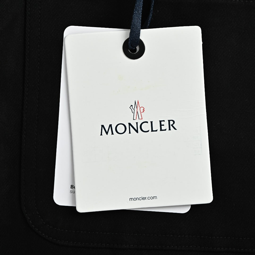 Moncler MC Black Zip-Pocket Straight-Leg Trousers