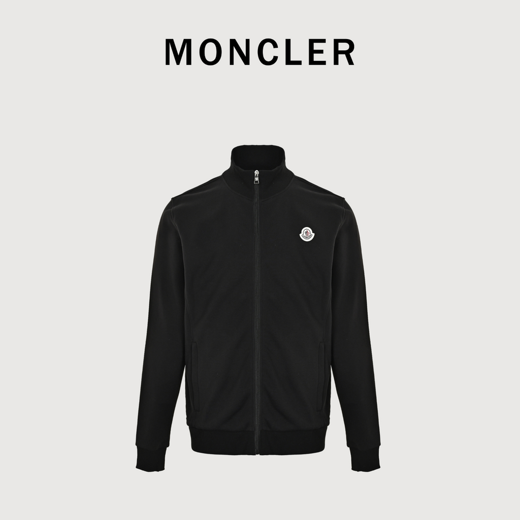 Moncler 26FW Black Classic Logo Zip-Up Jacket