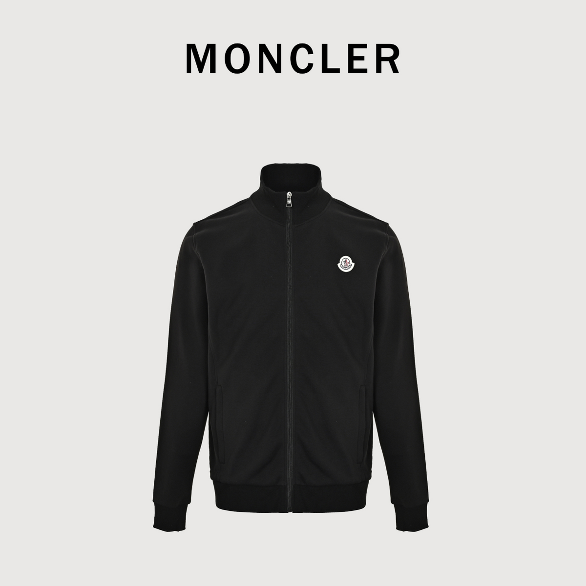 Moncler 26FW Black Classic Logo Zip-Up Jacket