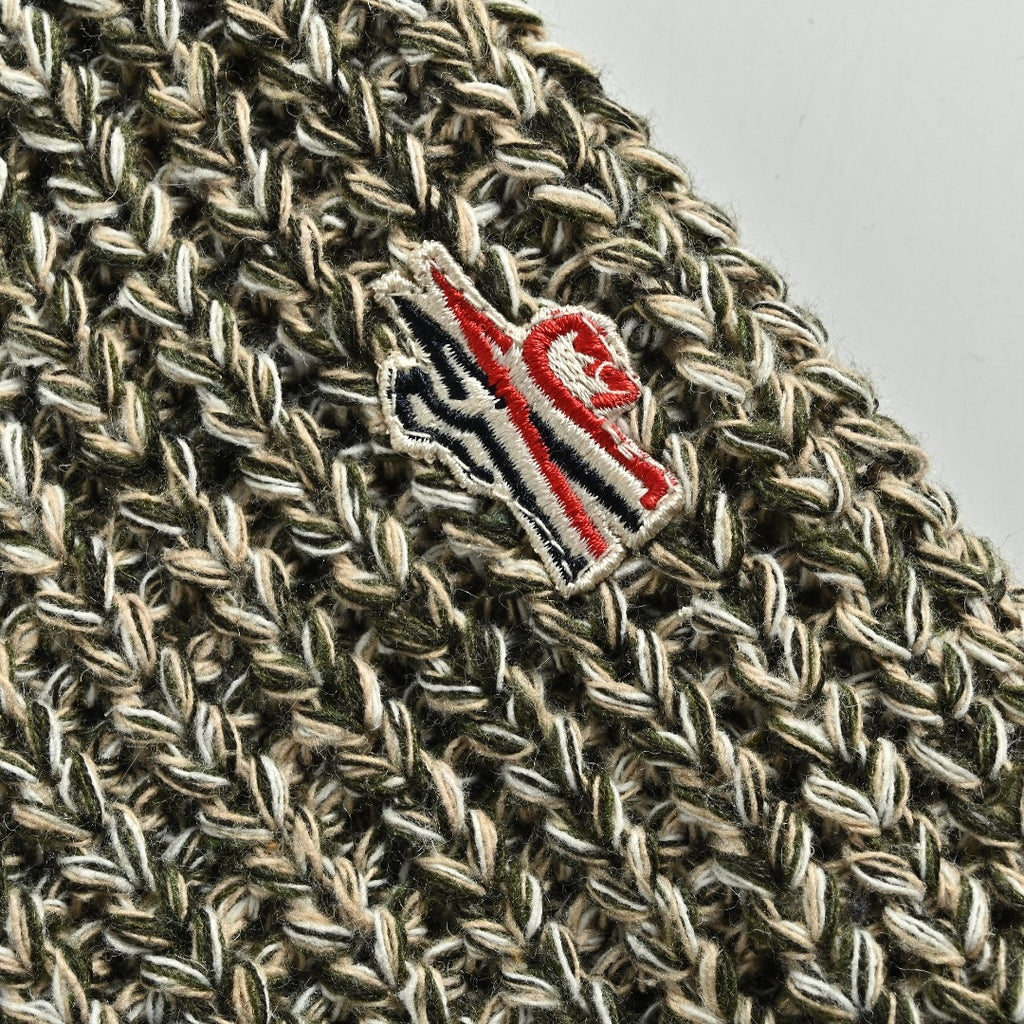 Moncler MC Embroidered High-Neck Contrast-Sleeve Sweater