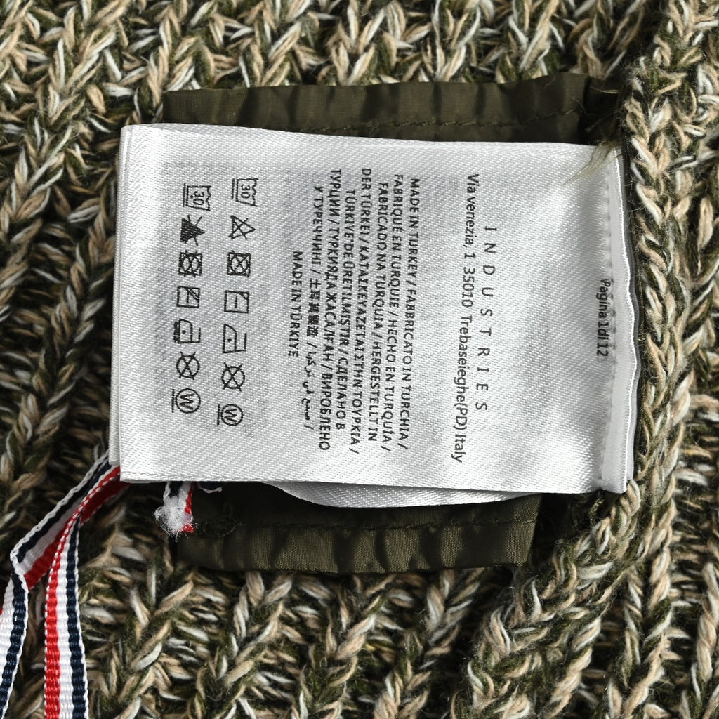 Moncler MC Embroidered High-Neck Contrast-Sleeve Sweater