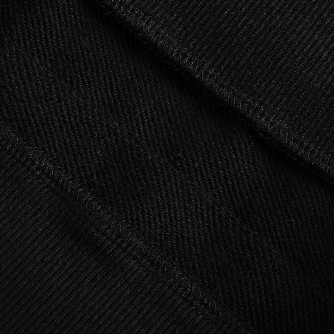 Moncler MC Black Crewneck Sweatshirt with Embossed Pocket