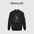 Moncler 26SS Black Contrast-Logo Crewneck Sweatshirt