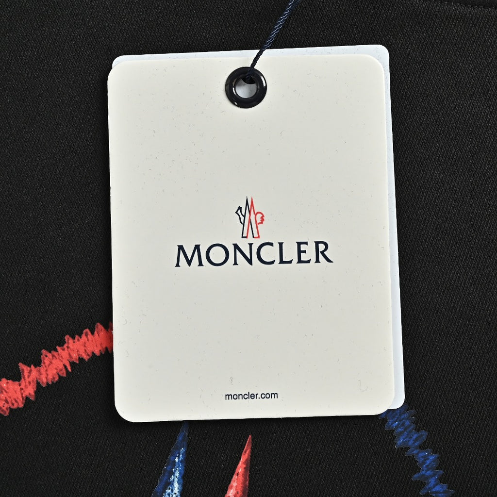 Moncler 26SS Black Contrast-Logo Crewneck Sweatshirt