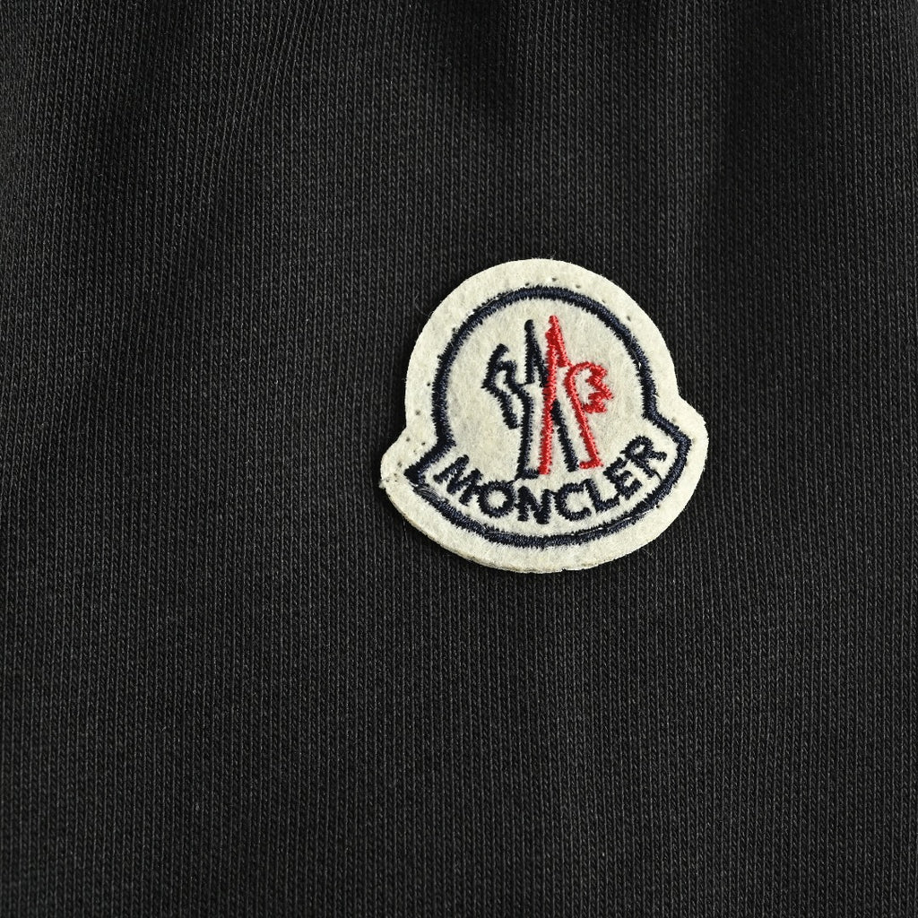 Moncler 26SS Black Contrast-Logo Crewneck Sweatshirt
